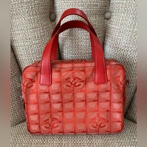 Chanel Travel Line Nylon Red CC Mini Tote